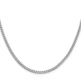 Sterling Silver Rhodium-plated Polished 3.15mm Curb Chain - QF-E601EFFD-6368