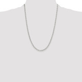 Sterling Silver Rhodium-plated Polished 3.15mm Paperclip Chain - QP-86CC54F7-5862