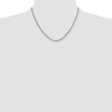 Sterling Silver Rhodium-plated Polished 3.4mm Domed Curb Chain - QD-013E8D90-6605
