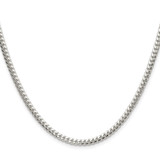 Sterling Silver Rhodium-plated Polished 3.4mm Domed Curb Chain - QD-711C63D5-5914