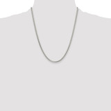 Sterling Silver Rhodium-plated Polished 3.4mm Domed Curb Chain - QD-EAAB9BCF-8305
