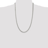 Sterling Silver Rhodium-plated Polished 3.5mm Curb Chain - QF-5B19C80C-3467