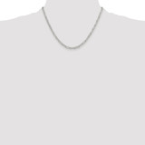 Sterling Silver Rhodium-plated Polished 3.5mm Elongated Cable Chain - QP-38943FE4-5432