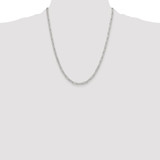 Sterling Silver Rhodium-plated Polished 3.5mm Elongated Cable Chain - QP-67713A6B-1392