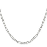 Sterling Silver Rhodium-plated Polished 3.5mm Elongated Cable Chain - QP-D6ED042B-1073
