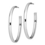 Sterling Silver Rhodium-plated Polished 3.8mm Post Hoops - QE-8C09BC3C-2736