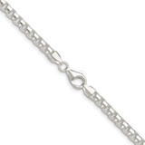 Sterling Silver Rhodium-plated Polished 4mm Round Box Chain - QF-1ADB7D92-8524