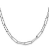 Sterling Silver Rhodium-plated Polished 5.5mm Paperclip Chain - QP-26670F31-5592