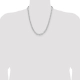 Sterling Silver Rhodium-plated Polished 5.5mm Paperclip Chain - QP-76EC24F4-3460