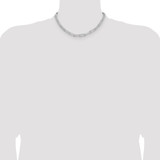 Sterling Silver Rhodium-plated Polished 5.5mm Paperclip Chain - QP-94E47160-8287