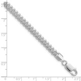 Sterling Silver Rhodium-plated Polished 5.7mm Domed Curb Chain - QD-6F093978-2118