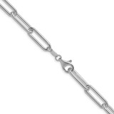 Sterling Silver Rhodium-plated Polished 6.5mm Paperclip Chain - QP-1EF99A19-5226