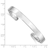 Sterling Silver Rhodium-plated Polished 6mm Children's Cuff Bangle - QB-E350E8F1-3963
