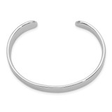 Sterling Silver Rhodium-plated Polished 8mm Children's Cuff Bangle - QB-68610F76-8183
