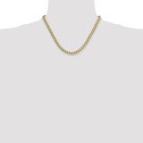 14k 7.1mm Semi-solid with Rhodium Pav‚ Curb Chain - PW-B04EE855-1221