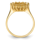 14k 7.5mm Pearl & Diamond Ring Mounting - Y4-B07C264E-1655