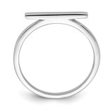 Sterling Silver Rhodium-plated Polished Bar Ring - QR-6C24A58B-6646