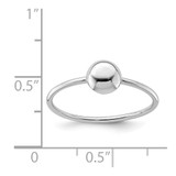 Sterling Silver Rhodium-plated Polished Bead Ring - QR-F84FCAEC-6305