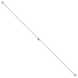 Sterling Silver Rhodium-plated Polished Blue & White CZ Eye 10in  Anklet