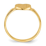 14k 7.5x6.5mm Open Back Heart Signet Ring