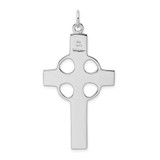 Sterling Silver Rhodium-plated Polished Celtic Cross Pendant - QC-3153F6E2-3404