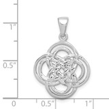 Sterling Silver Rhodium-plated Polished Celtic Knot Pendant - QC-888EA753-2685