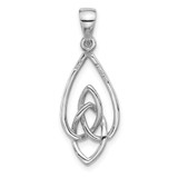Sterling Silver Rhodium-Plated Polished Celtic Knot Pendant - QC-B8D613FC-6349