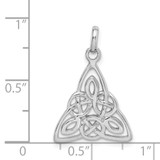 Sterling Silver Rhodium-plated Polished Celtic Symbol Pendant - QP-3D151360-9711