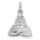 Sterling Silver Rhodium-plated Polished Celtic Symbol Pendant - QP-9339254D-8741
