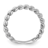 Sterling Silver Rhodium-plated Polished Chain Link Ring - QR-EC8C1342-8873