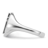 Sterling Silver Rhodium-plated Polished Cross Men's Ring - QR-38672510-6426