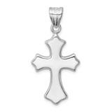 Sterling Silver Rhodium-plated Polished Cross Pendant - QC-7F965ED2-3598