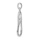 Sterling Silver Rhodium-plated Polished Cross Pendant - QC-A1028787-8676