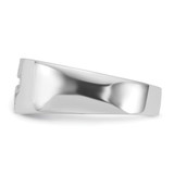 Sterling Silver Rhodium-plated Polished Cut-out Cross Ring - QR-3B647718-3333