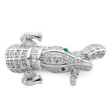 Sterling Silver Rhodium-plated Polished CZ Alligator Ring - QR-356E8E73-2181
