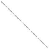 Sterling Silver Rhodium-plated Polished CZ Anklet - QG-C08C69DD-5856