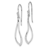 Sterling Silver Rhodium-plated Polished CZ Dangle Earrings - QE-12CE34F4-7735
