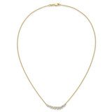 14k 7/8 carat Lab Grown Diamond VS/SI+ G+ Complete 18 inch Fashion Bar Necklace