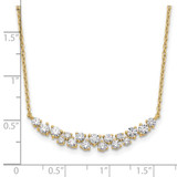 14k 7/8 carat Lab Grown Diamond VS/SI+ G+ Complete 18 inch Fashion Bar Necklace