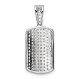 Sterling Silver Rhodium-plated Polished CZ Pendant - QP-F741E5FC-3066