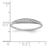 Sterling Silver Rhodium-plated Polished CZ Ring - QR-B086E6A6-1925