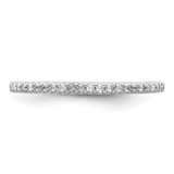 Sterling Silver Rhodium-plated Polished CZ Ring - QR-EC3899A9-8472