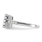 Sterling Silver Rhodium-plated Polished CZ Ring - QR-ED53B235-7885