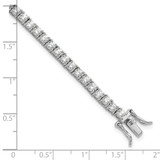 Sterling Silver Rhodium-plated Polished CZ Tennis Bracelet - QG-4E0A5E22-4070