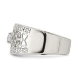 Sterling Silver Rhodium-plated Polished CZ Vintage Ring - QR-4761FF47-3518