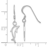 Sterling Silver Rhodium-plated Polished Dolphin Dangle Earrings - QE-300EE744-1549