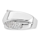 Sterling Silver Rhodium-plated Polished Fancy CZ Size 7 Ring