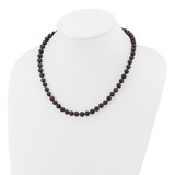 14k 7-8mm Black Near-Round Freshwater Cultured Pearl 18 inch Necklace