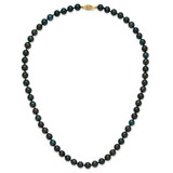 14k 7-8mm Black Near-Round Freshwater Cultured Pearl 18 inch Necklace