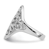 Sterling Silver Rhodium-plated Polished Fancy Tree Size 7 Ring